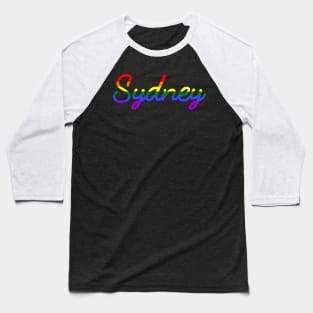 Sydney Pride Festival LGBT Rainbow Flag Baseball T-Shirt